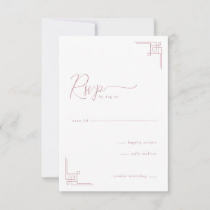 RSVP Géométrique Rose Sophistiqué