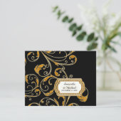 RSVP Glam Old Hollywood Regency Black Cravate Even (Debout devant)