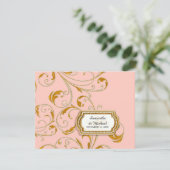 RSVP Glam Old Hollywood Regency Black Stropdas Eve Kaartje (Staand voorkant)