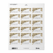 RSVP Glitter Lijst Bruids Bruiloft Baby Gold Etiket (Full Sheet)