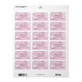 RSVP Glitter Sweet 16th Pink Blush Etiket (Full Sheet)