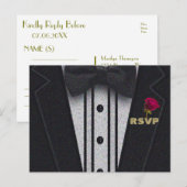 RSVP | glittersmoking Uitnodiging Briefkaart (Voorkant / Achterkant)