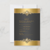 RSVP Gold Black Elegant Verjaardagsfeest Parel (Achterkant)