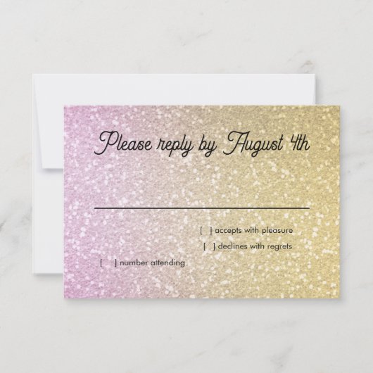 RSVP Gold en roze gradiënt (Voorkant)