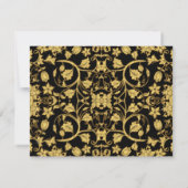 RSVP Gold Floral Damask Parties scintillant Mariag (Dos)