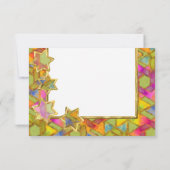 RSVP Gold Star Abstract Star Damask Kaart (Achterkant)