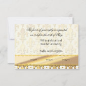 RSVP Gold Wedding Jubileum, Fleur de Lis Kaartje (Achterkant)