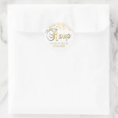 RSVP | Gouden Stippen | personaliseren Ronde Sticker (Tas)