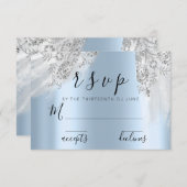 RSVP Grey Sweet 16e robe Fête des mariées Bleu (Devant / Derrière)