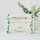 RSVP Grey Wood Laurel Leaf Typographie moderne (Debout devant)