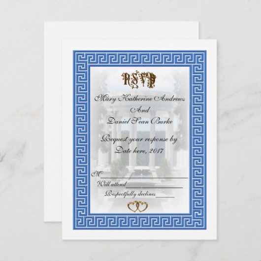 RSVP Grieks Sleutel ontwerp (Voorkant / Achterkant)