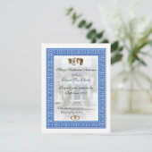 RSVP Grieks Sleutel ontwerp Kaartje (Staand voorkant)