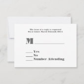 RSVP grijs en geel huwelijk (Achterkant)