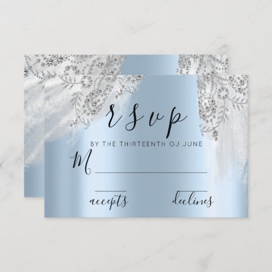 RSVP grijze Sweet 16-jurk bruids-shower blauw (Voorkant / Achterkant)