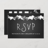 RSVP Grunge Hearts Black Weddenschap (Voorkant / Achterkant)