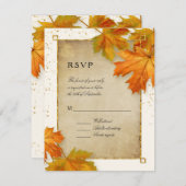 RSVP Herfst herfst terugval lekt legant huwelijk u (Voorkant / Achterkant)