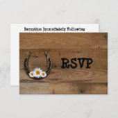 RSVP hoefijzer Weddenschap Reception Kaart (Voorkant / Achterkant)
