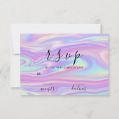 RSVP Holografisch Blauw Roze Zeemeermin  (Voorkant)