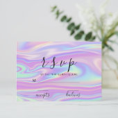 RSVP holographique bleu rose sirène  (Debout devant)