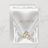 RSVP Huwelijk Elegante Wit Gouden Ringen (Voorkant / Achterkant)