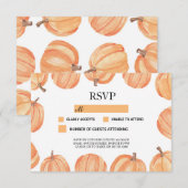 RSVP-huwelijk Rustic Pompoen Pompoenen Reactie Kaa RSVP Kaartje (Voorkant / Achterkant)