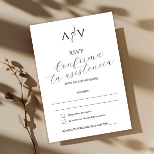 RSVP Huwelijk Spaans Nuestra Boda Reserva la Fecha Kaartje