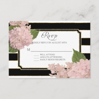 RSVP Hydrangea Moderne Elegant Noir Blanc Blancs