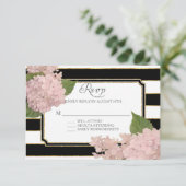 RSVP Hydrangea Moderne Elegant Noir Blanc Blancs (Debout devant)