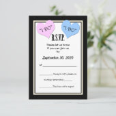 RSVP I DO Wedding Invitation Kaart (Staand voorkant)