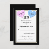 RSVP I DO Wedding Invitation Kaart (Voorkant / Achterkant)