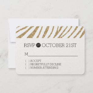 RSVP Imprimé Zèbre Paillettes Fausse Or