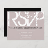 RSVP Initiaal Collectie Bar Bat Mitzvah Uitnodigin (Voorkant / Achterkant)