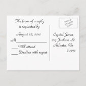 RSVP-insert Uitnodiging Briefkaart (Achterkant)