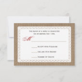 RSVP inspirée par le brassage et la dentelle (Dos)