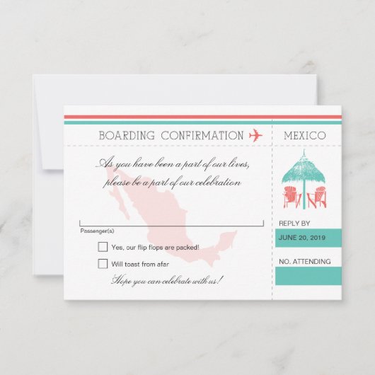 RSVP Instapass NAAR Mexico Kaartje (Voorkant)