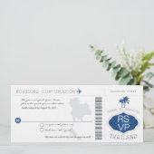 RSVP Instapass uitnodiging voor trouwfeest in Thai (Staand voorkant)