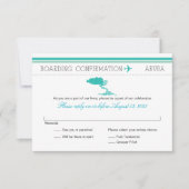 RSVP-instapkaart naar Aruba RSVP Kaartje (Voorkant)