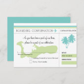 RSVP Instapkaart naar CAYMAN EILANDEN (Voorkant / Achterkant)