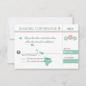 RSVP-instapkaart naar MAUI HAWAII RSVP Kaartje (Voorkant)