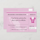 RSVP instapkaart naar MEXICO (Voorkant / Achterkant)