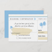 RSVP-instapkaart naar Puerto Rico RSVP Kaartje (Voorkant / Achterkant)