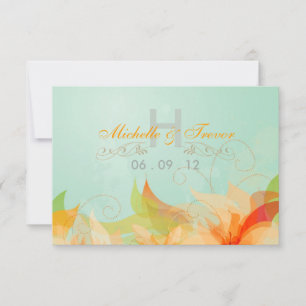 RSVP - Invitations abstraites de mariage d'Aqua