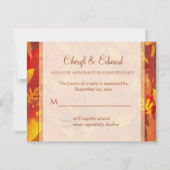 RSVP - Invitations de mariage d'automne (Dos)