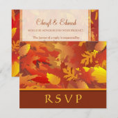 RSVP - Invitations de mariage d'automne (Devant / Derrière)