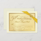 RSVP - Invitations du 50e anniversaire d'or (Devant / Derrière)