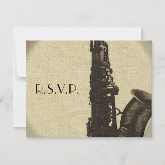 RSVP Jazz Age Huwelijksuitnodiging Art Deco Style (Voorkant)