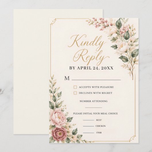 RSVP KAART (Voorkant / Achterkant)