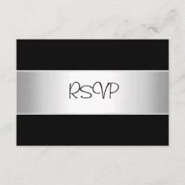 RSVP-kaart Alle evenementen Elegant Black Light Si RSVP Kaartje