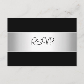 RSVP-kaart Alle evenementen Elegant Black Light Si RSVP Kaartje