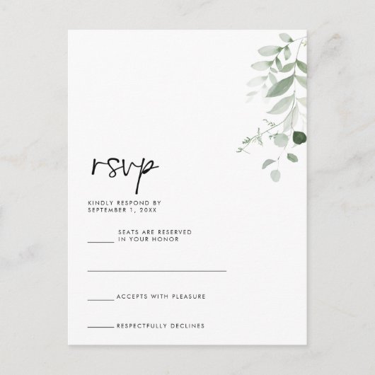 RSVP-kaart Briefkaart (Voorkant)
